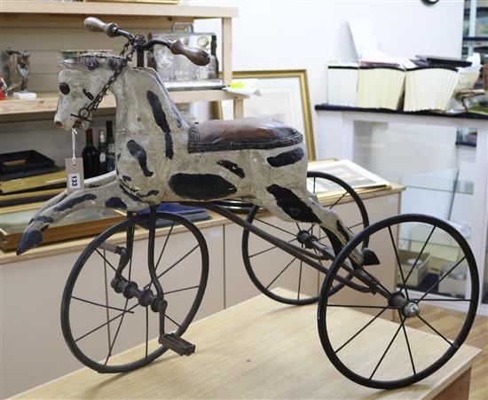 A 19th century horse shaped tricycle